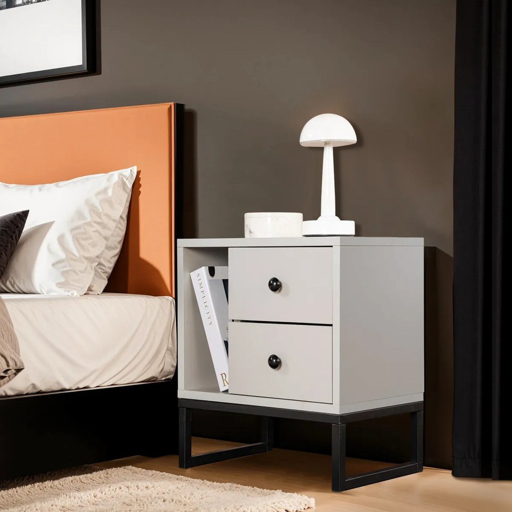 Stolik nocny Glimmer Grey