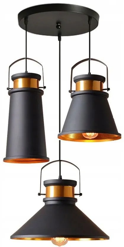 Lampa sufitowa ASTI ABC Czarna