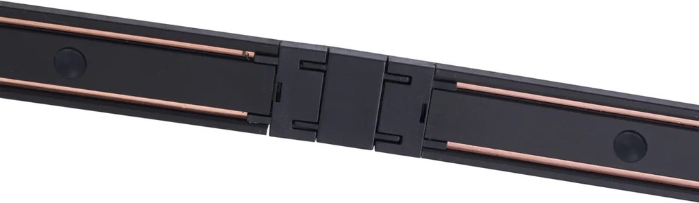 Nowoczesny system oświetlenia szynowego z 8 czarnymi reflektorami jednofazowymi - Magnetic Lance