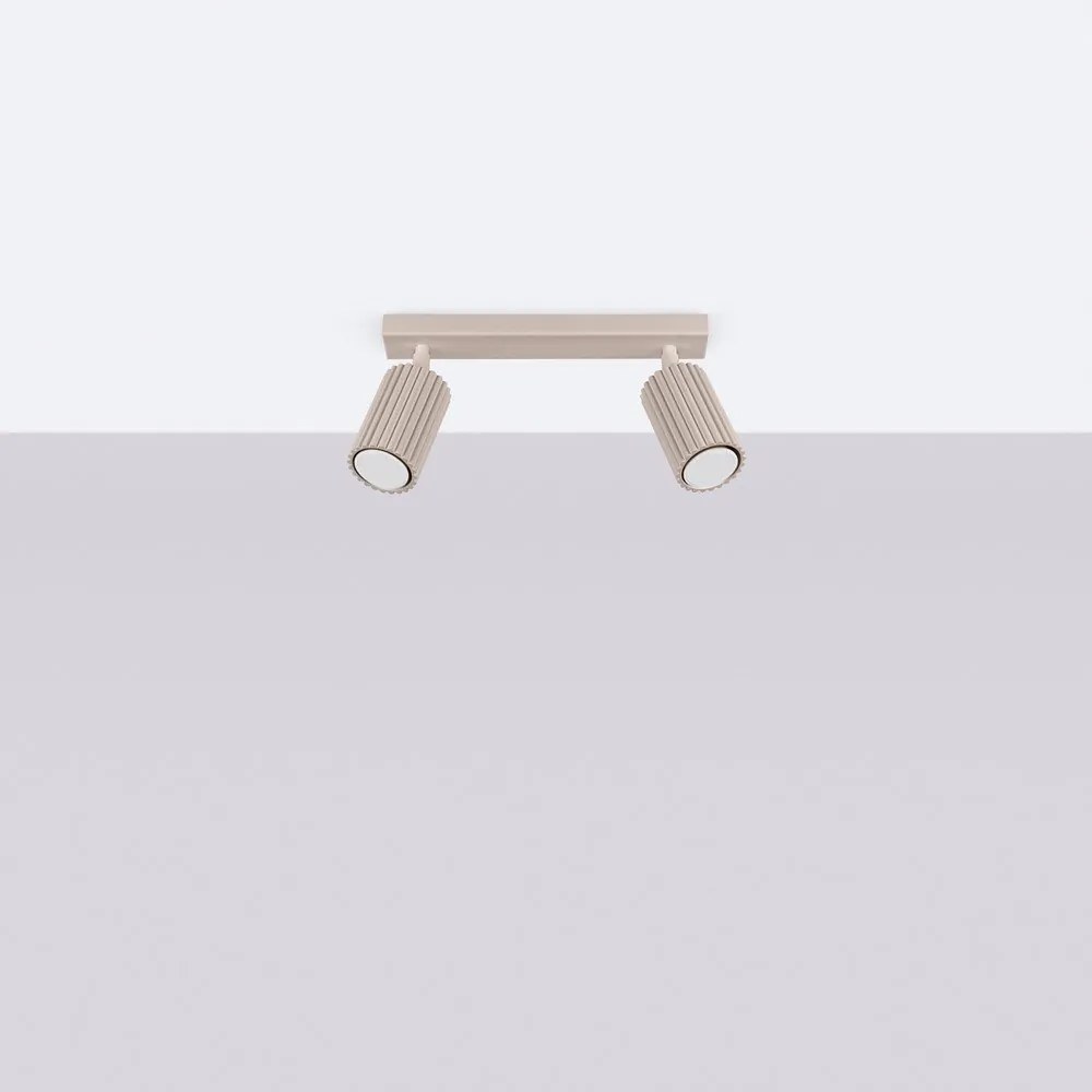 Szarobrązowa metalowa lampa punktowa 6,5x30 cm Gleam – Sollux