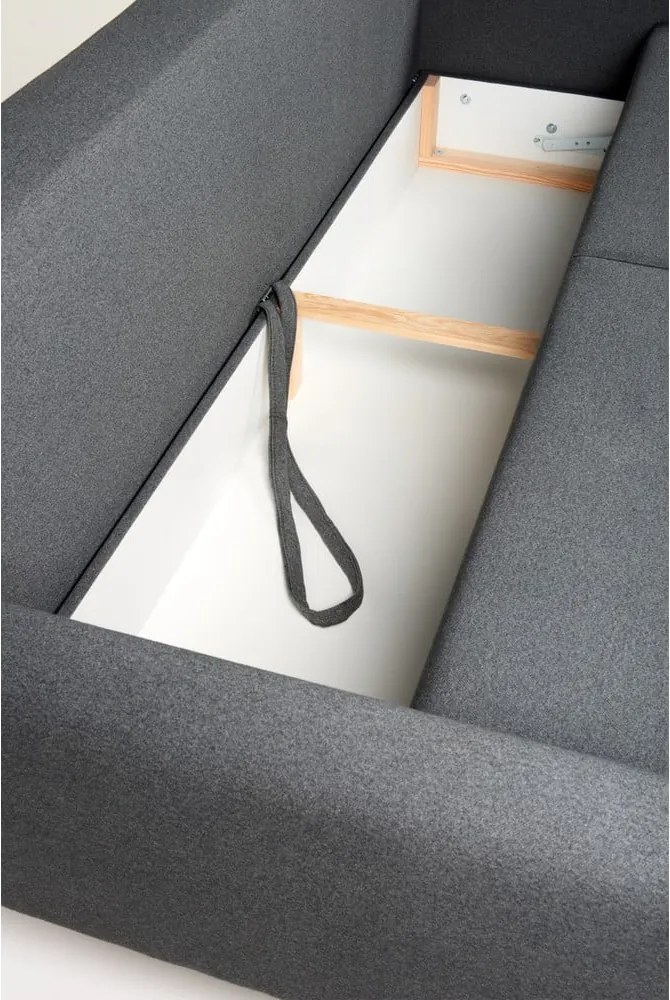 Ciemnoszara sofa rozkładana Bonami Selection Pop