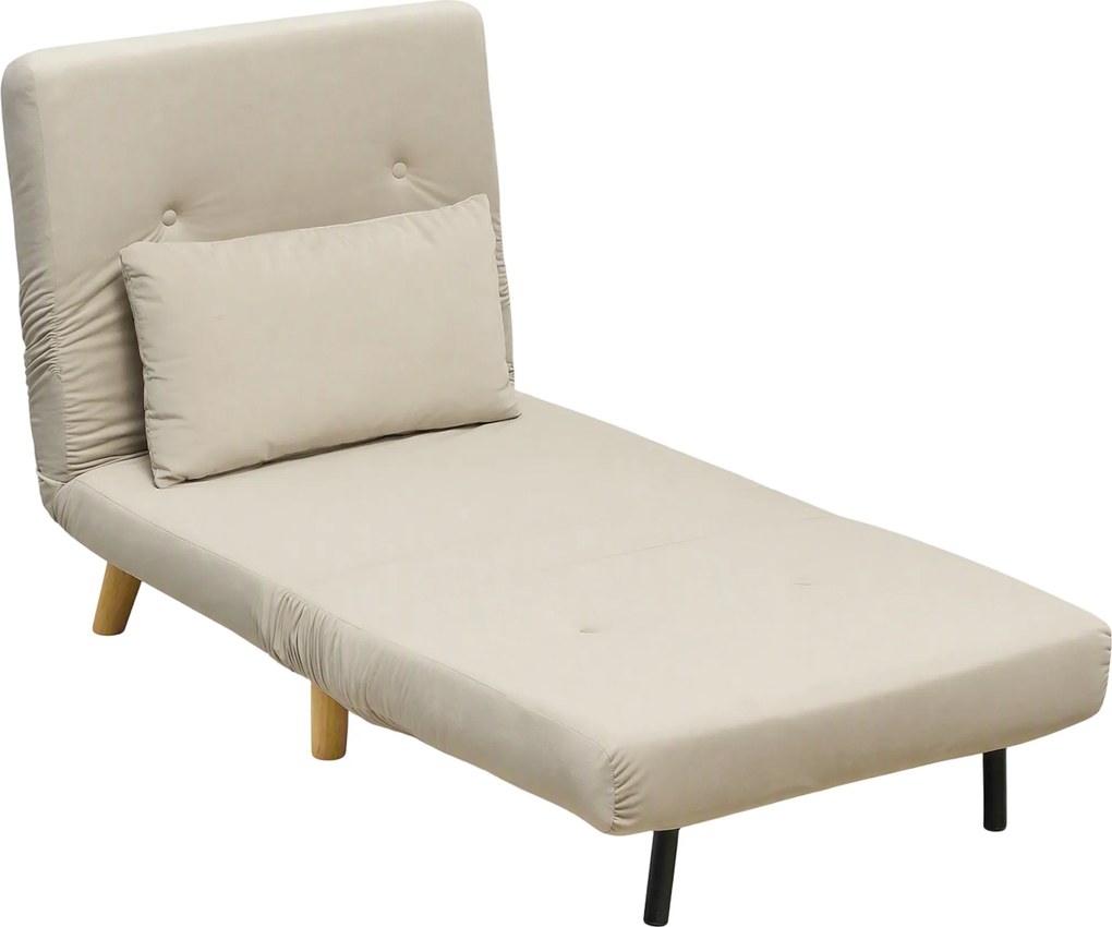 HOMCOM Fotel 2 w 1, fotel relaksacyjny, łóżko dla gości, 72 cm x 78 cm x 79 cm, Szary | Aosom PL