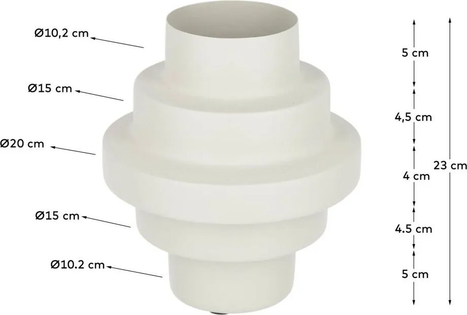 Beżowy stalowy wazon (wysokość 23 cm) Velia – Kave Home