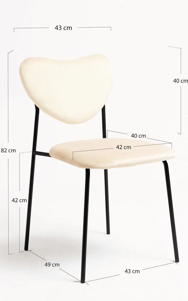 Zestaw 4 Krzese Cora Black Aksamitne