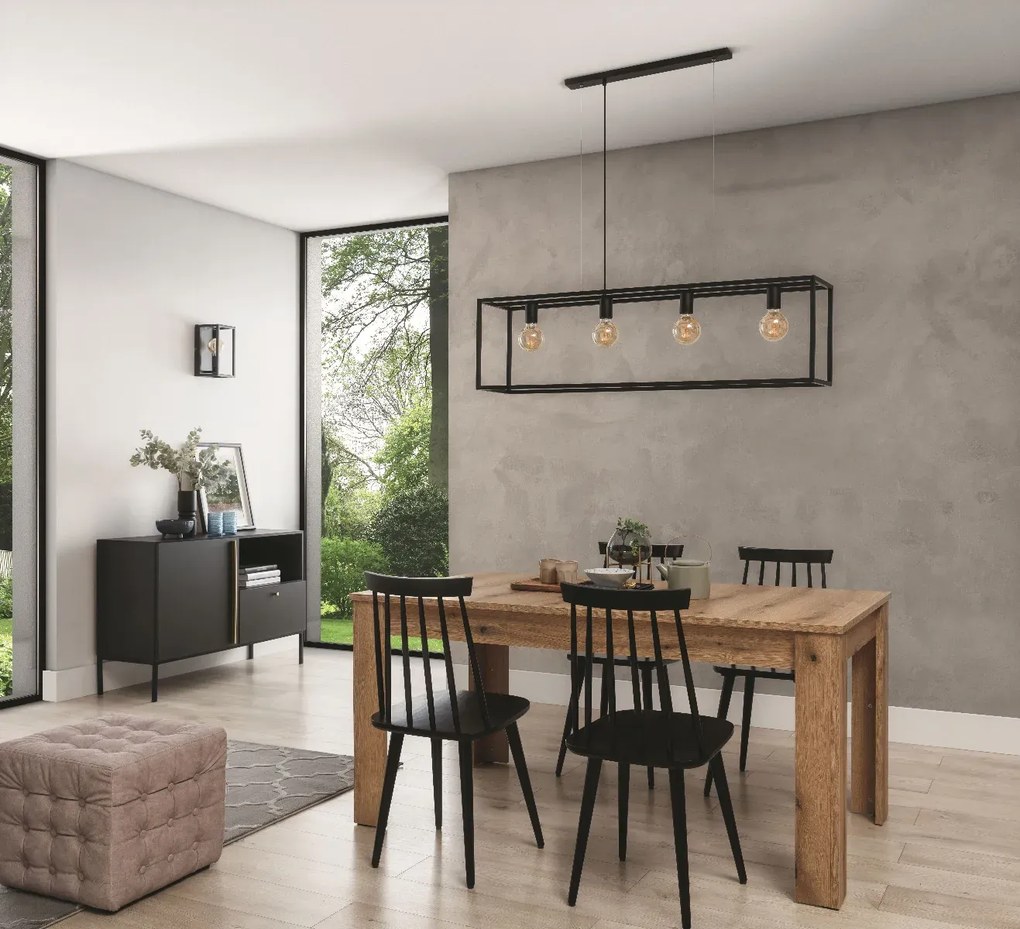 Lampa wisząca FURTIM czarna ELTAP