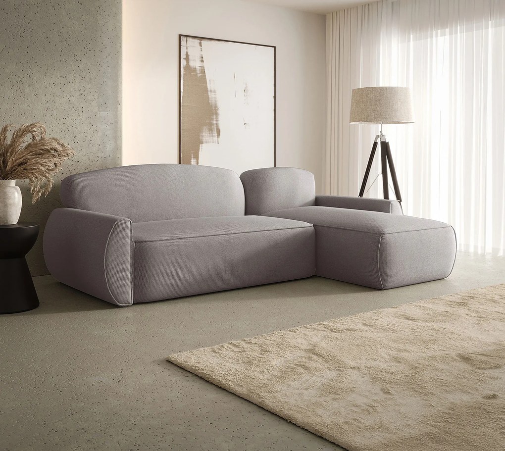 Ciemnoszary rozkładany narożnik z pojemnikiem D7-B47