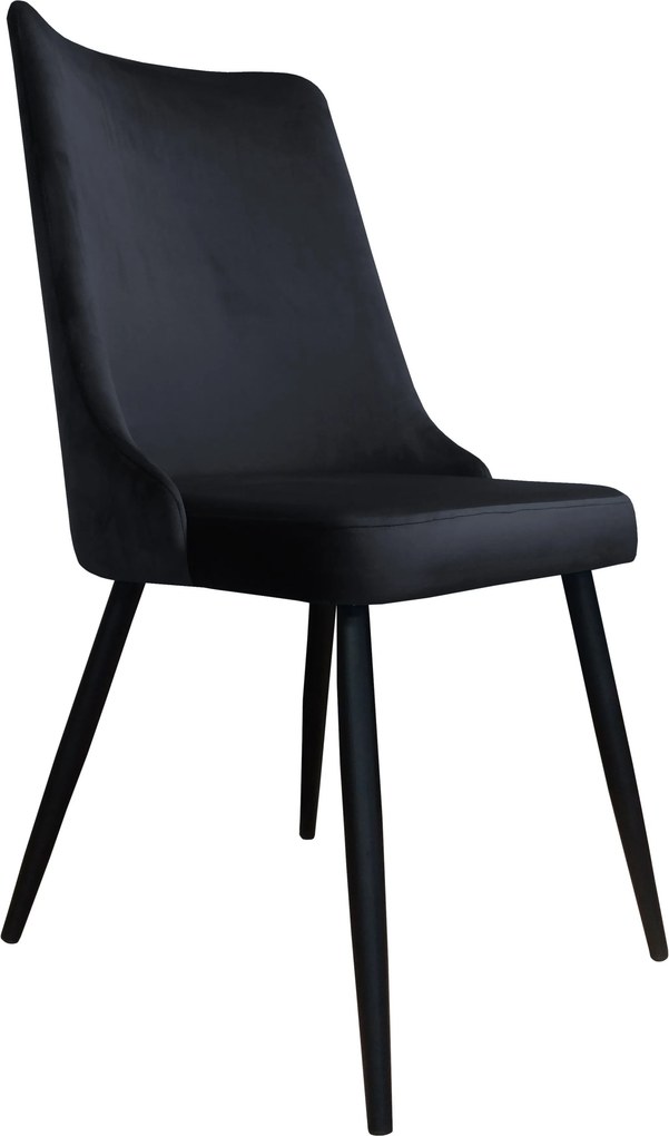 Krzesło Victor tkanina Welur noga metalowa krzesło tapicerowane premium : Kolor nogi - Czarna stożek, Kolor tkaniny - VELVET - MG19, Typ siedziska - Siedzisko stałe