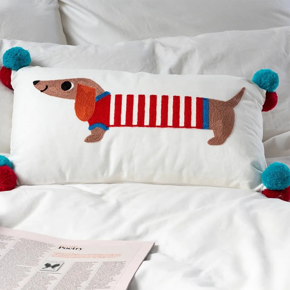 Poduszka dziecięca z mieszanki bawełny 50x33 cm Sausage Dog – Rex London