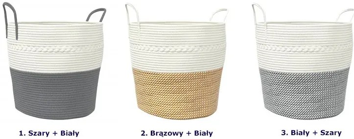 Szaro-biały kosz do przechowywania 4x N0-L47
