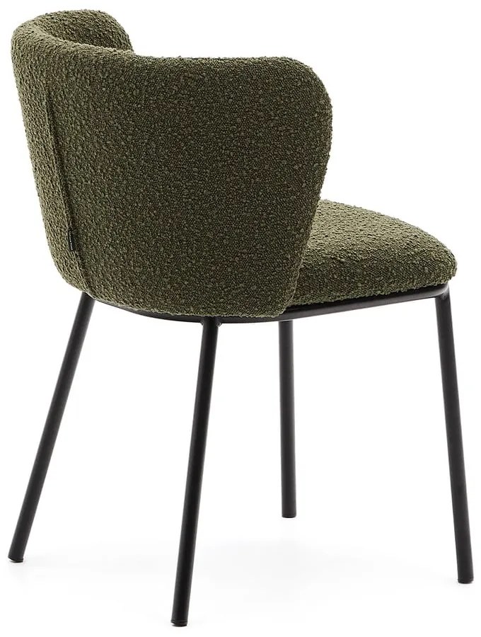 Zielony tapicerowany fotel jadalniany Ciselia – Kave Home