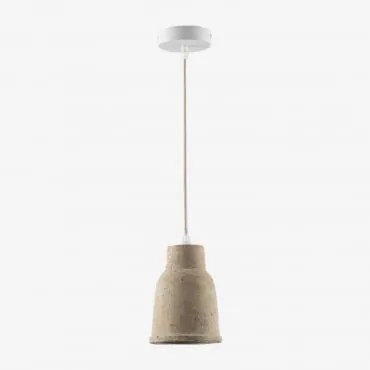 Lampa Sufitowa Sainza Z Terakoty Kremowa Tapioca & Ø14 Cm - Sklum