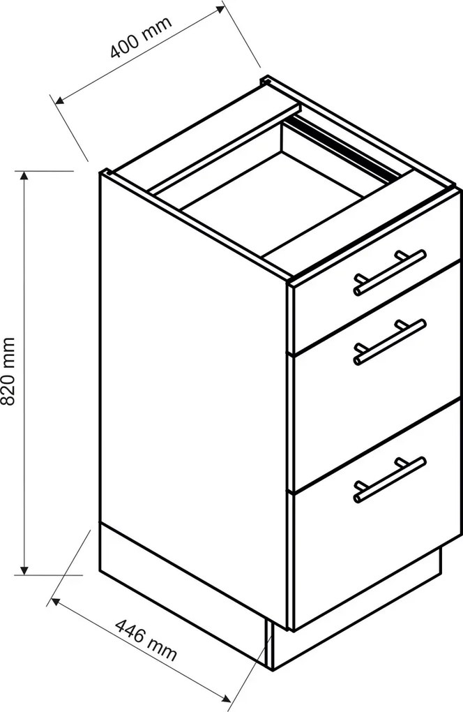 Szafka kuchenna z szufladami B5-B51
