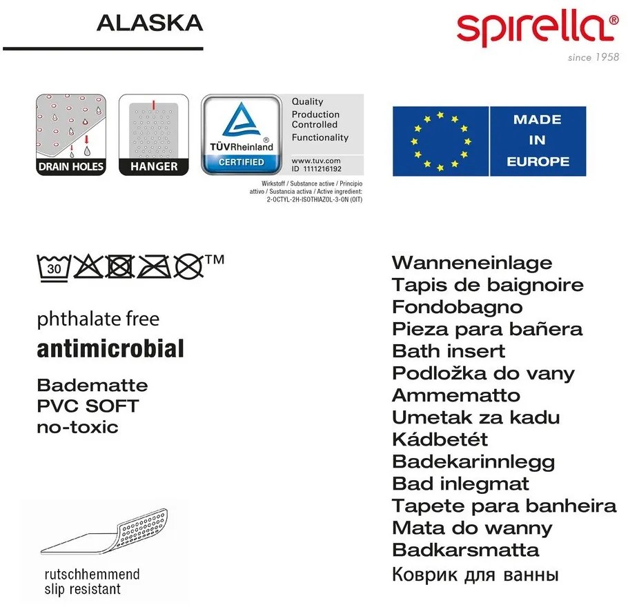 Mata antypoślizgowa do wanny 36x91 cm Alaska – Spirella