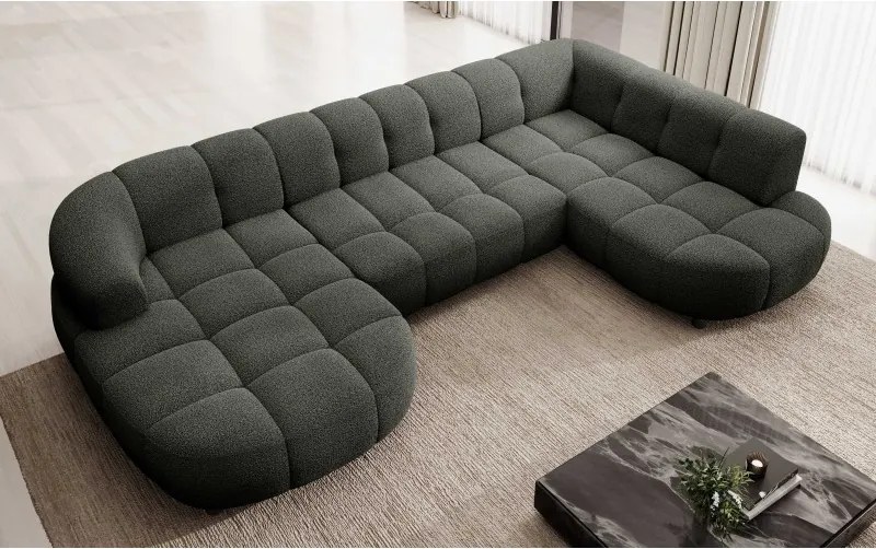 Narożnik VELPA XL Prawostronny z elektryczną regulacją siedziska w tkaninie LOOP 12 WERSAL