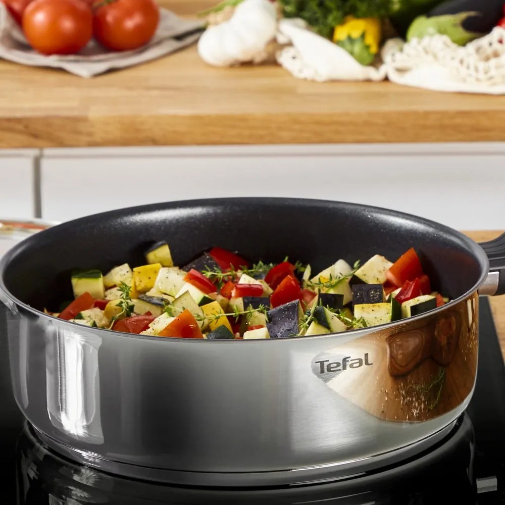 Patelnia z pokrywką ze stali nierdzewnej ø 24 cm Cook Eat – Tefal