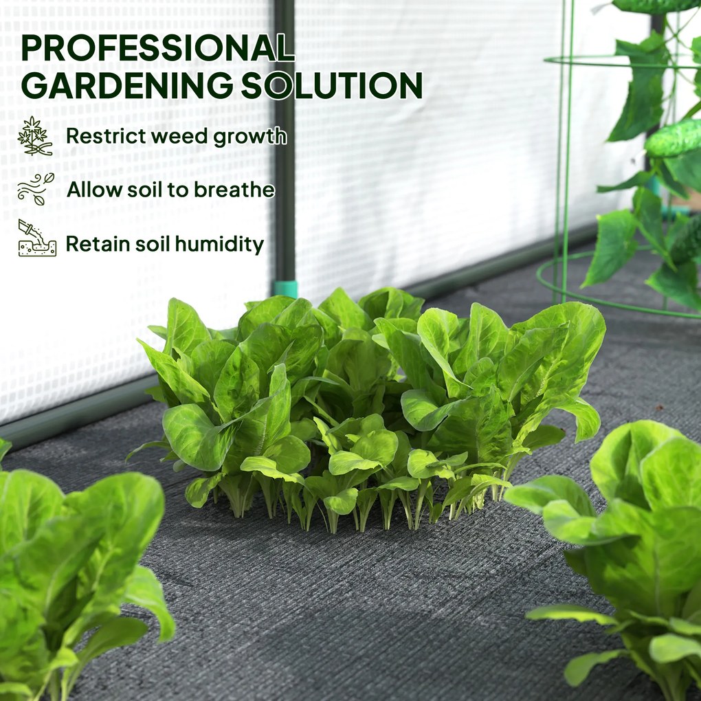 Outsunny Szklarnia montowana do ściany, dostępne dom do roślin, osłona z tworzywa sztucznego, 300 x 80 x 157 cm, Biała