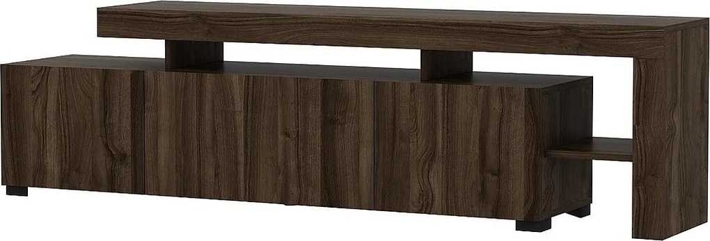 Nowoczesna szafka pod telewizor – 192 cm – orzech – melamina