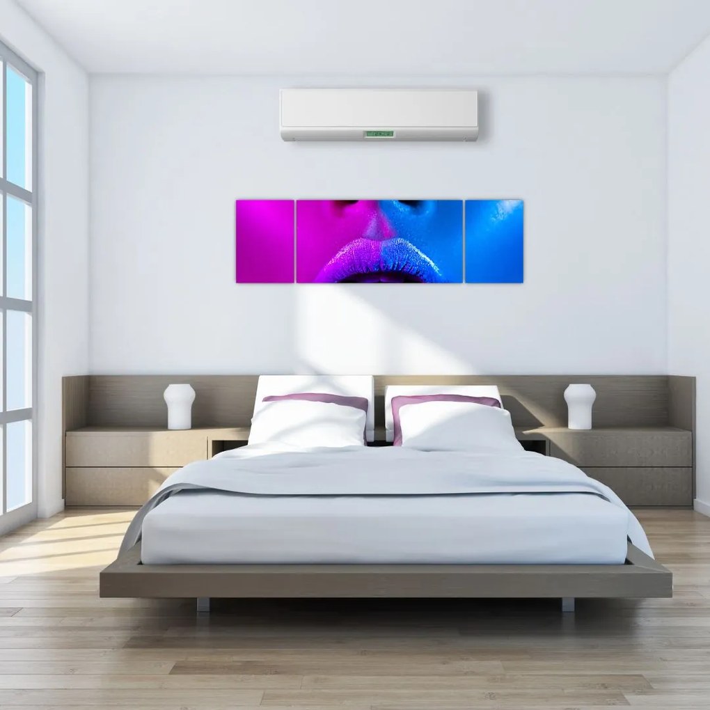 Obraz kolorowych ust (170x50 cm)