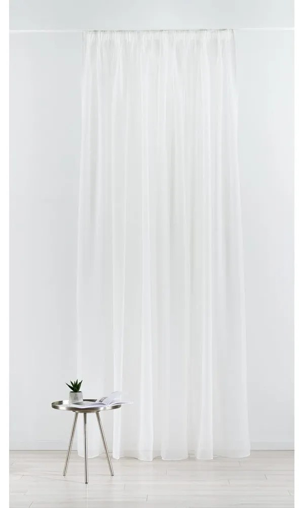 Beżowa firanka z woalu 140x245 cm Crush – Mendola Fabrics
