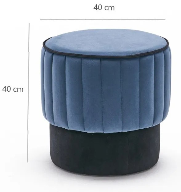 Stołek Rose Pouf Niebieski