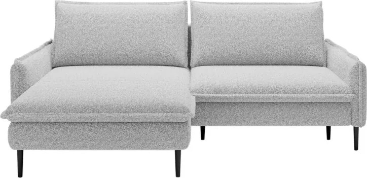 Narożnik GLOSSY z funkcją spania Lewostronny zestaw z poduszkami wolnostojący tkanina BUBBLE 07 WERSAL