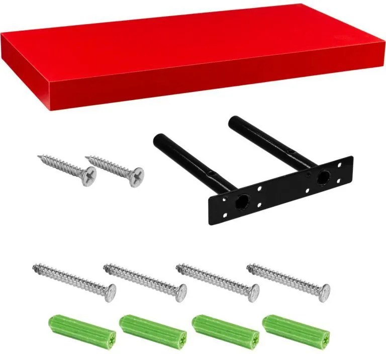 Półka ścienna Stilista Volato, 60 cm, czerwona