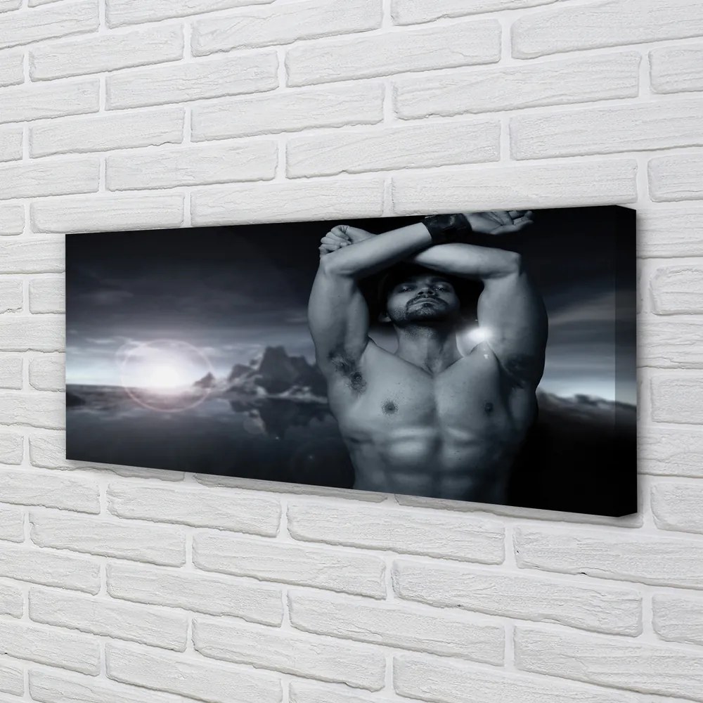 Zdjęcie na płótnie Mężczyzna w Górach