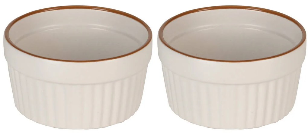 Kokilki do zapiekania, porcelanowe, 2 sztuki, 200 ml, Ø 10 cm