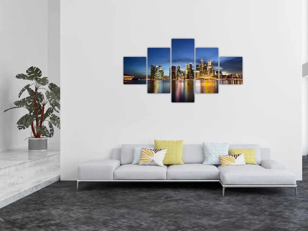 Obraz miasta nocą (125x70 cm)