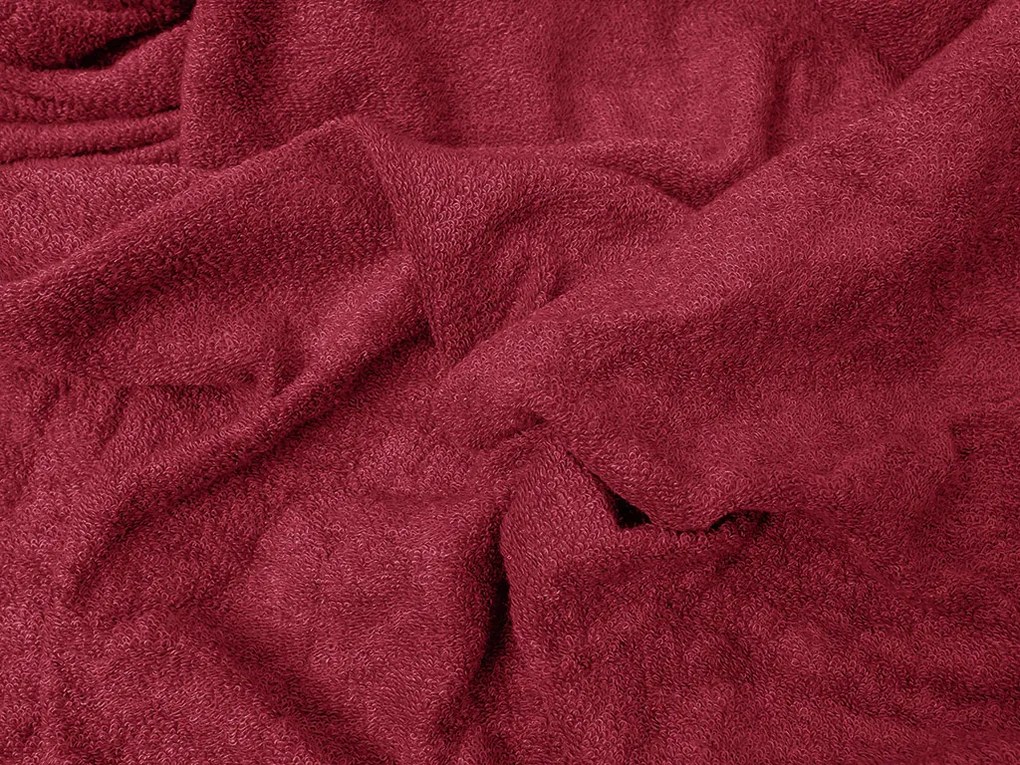 PrzytulneMieszkanie.pl Prześcieradło frotte EXCLUSIVE bordowe 180 x 200 cm