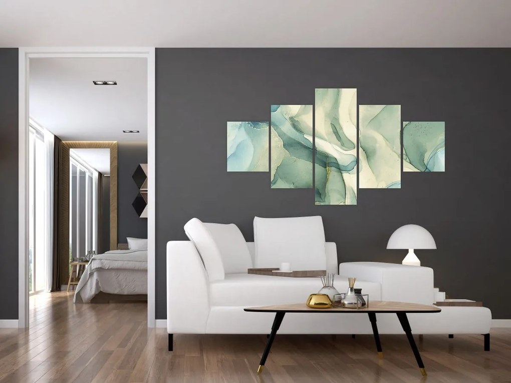 Obraz - Atramentowa abstracja (125x70 cm)