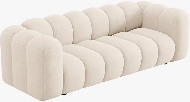 Sofa 3-osobowa jasny beż szenil 230/95/70 Lupine od Micadoni