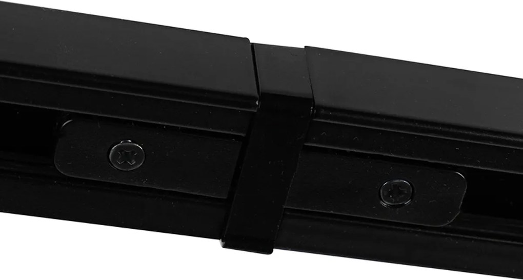 Nowoczesny system szynowy z 5 reflektorami czarny 1-fazowy - Iconic Jeany