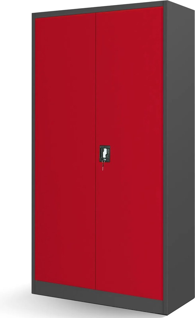 Metalowa szafa warsztatowa Bruno 92x50x185 cm antracyt/czerwony