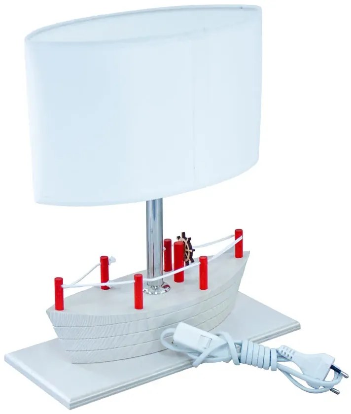 Bielona lampka nocna dla dzieci statek - 4X S184 T2-R98