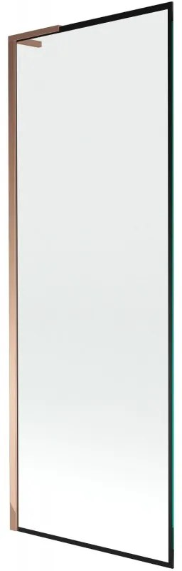 Mexen Next L parawan nawannowy 1-skrzydłowy 70 x 150 cm, czarna ramka, różowe złoto - 895-070-000-03-70-60