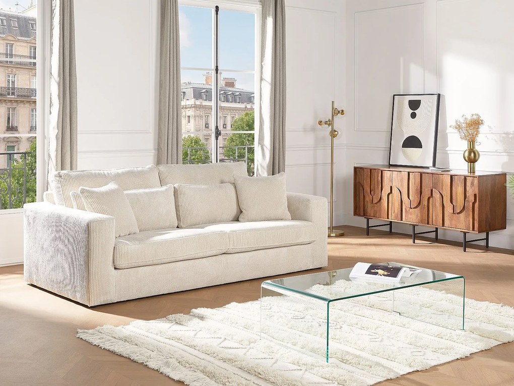 Stolik kawowy ALONZO - Gięte szkło hartowane