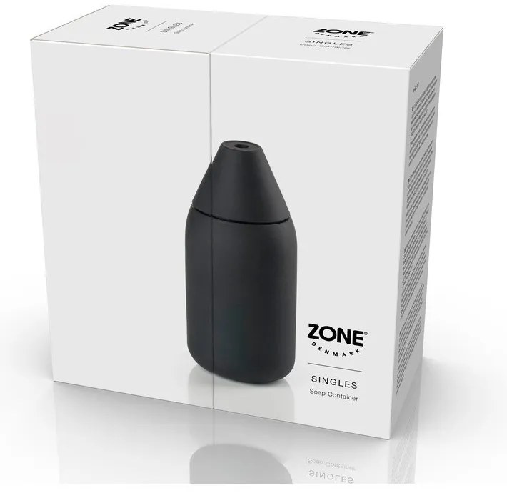 Czarny silikonowy dozownik do mydła 300 ml Singles – Zone