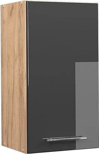 Szafka ścienna antracyt wysoki połysk 40x34.1x72 fame-line