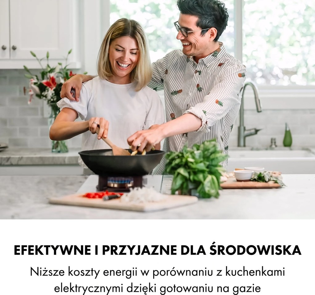 Klarstein Goldflame 30cm Płyta Gazowa 2 Palniki Biały