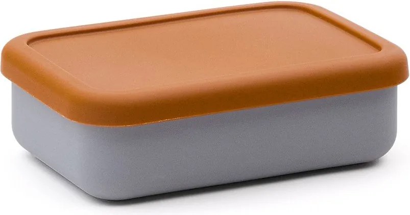 Niebiesko-pomarańczowy silikonowy pojemnik śniadaniowy dla dzieci Lili – Kave Home