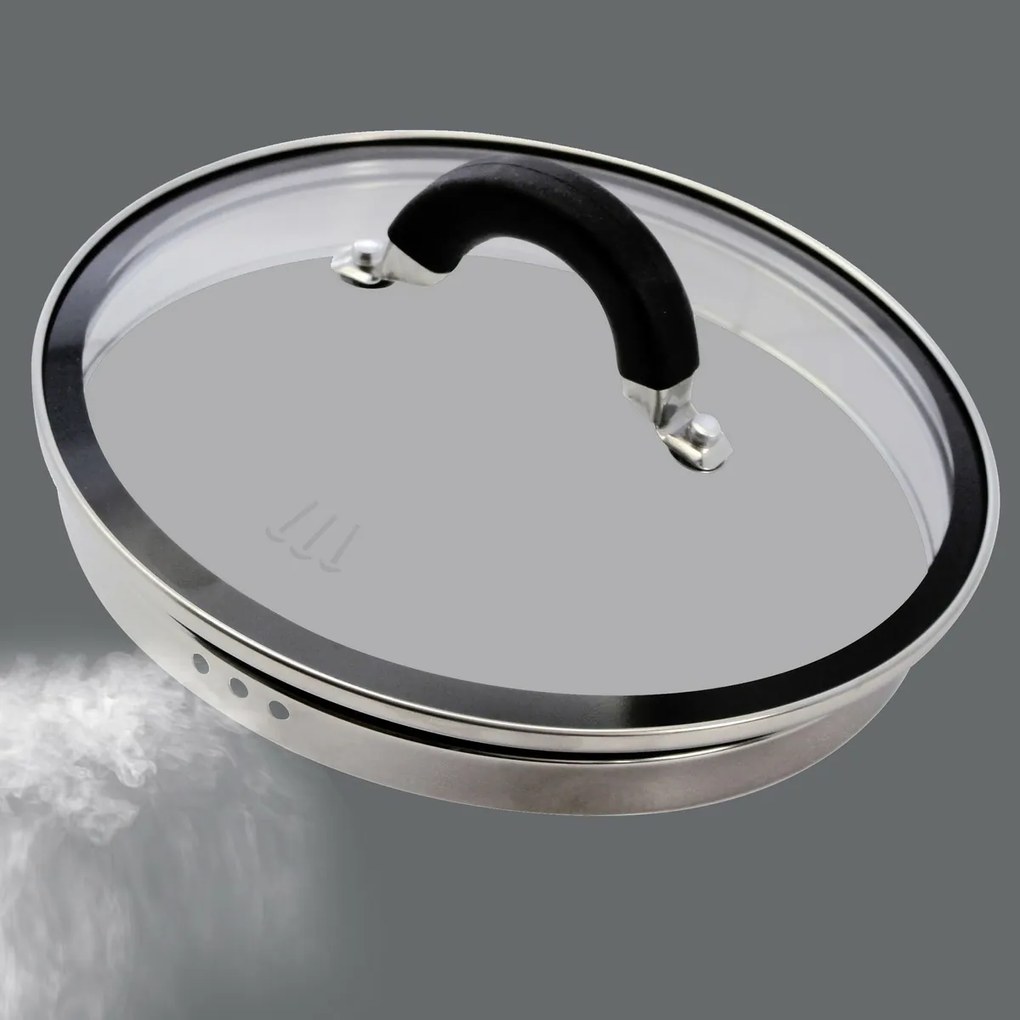 Elo 50904 Basic 4-częściowy zestaw garnków zestali nierdzewnej Black Steam