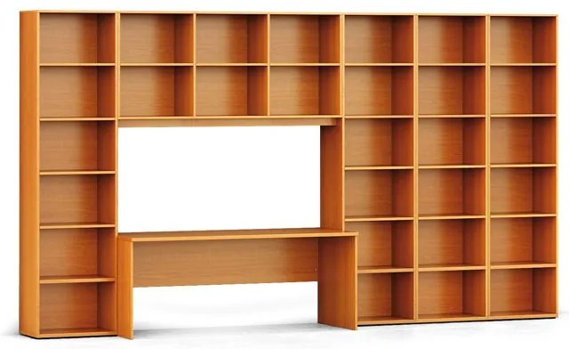 Biurko INTEGRO, 740 x 1750 x 700 mm, czereśnia