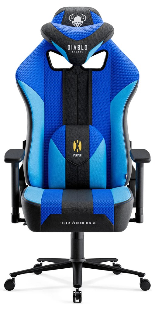 Materiałowy fotel gamingowy Diablo X-Player 2.0 Normal Size, Frost Black