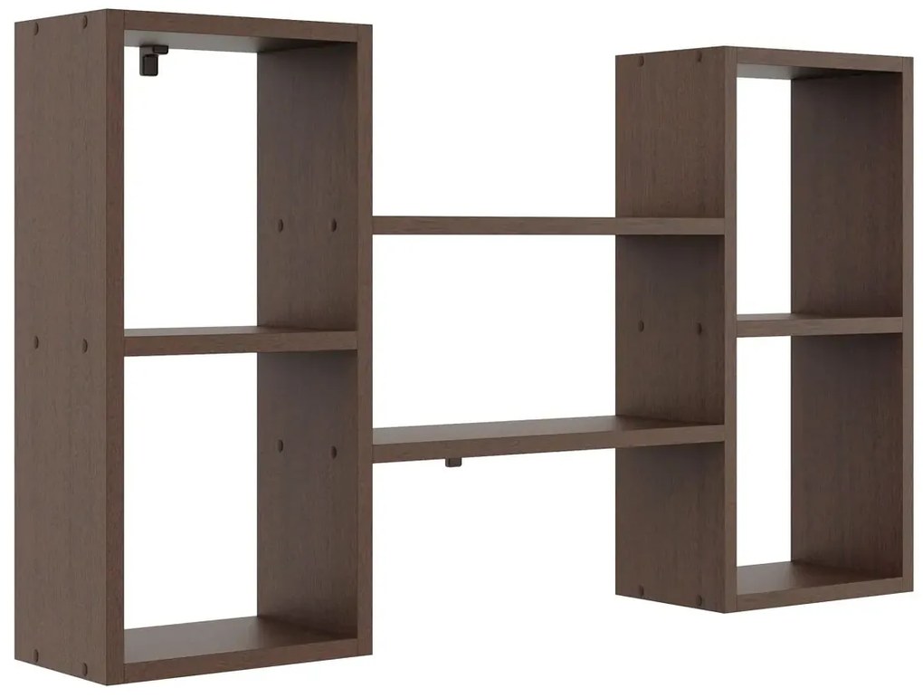 Nowoczesna półka ścienna w kolorze wenge - Scarpi 2X