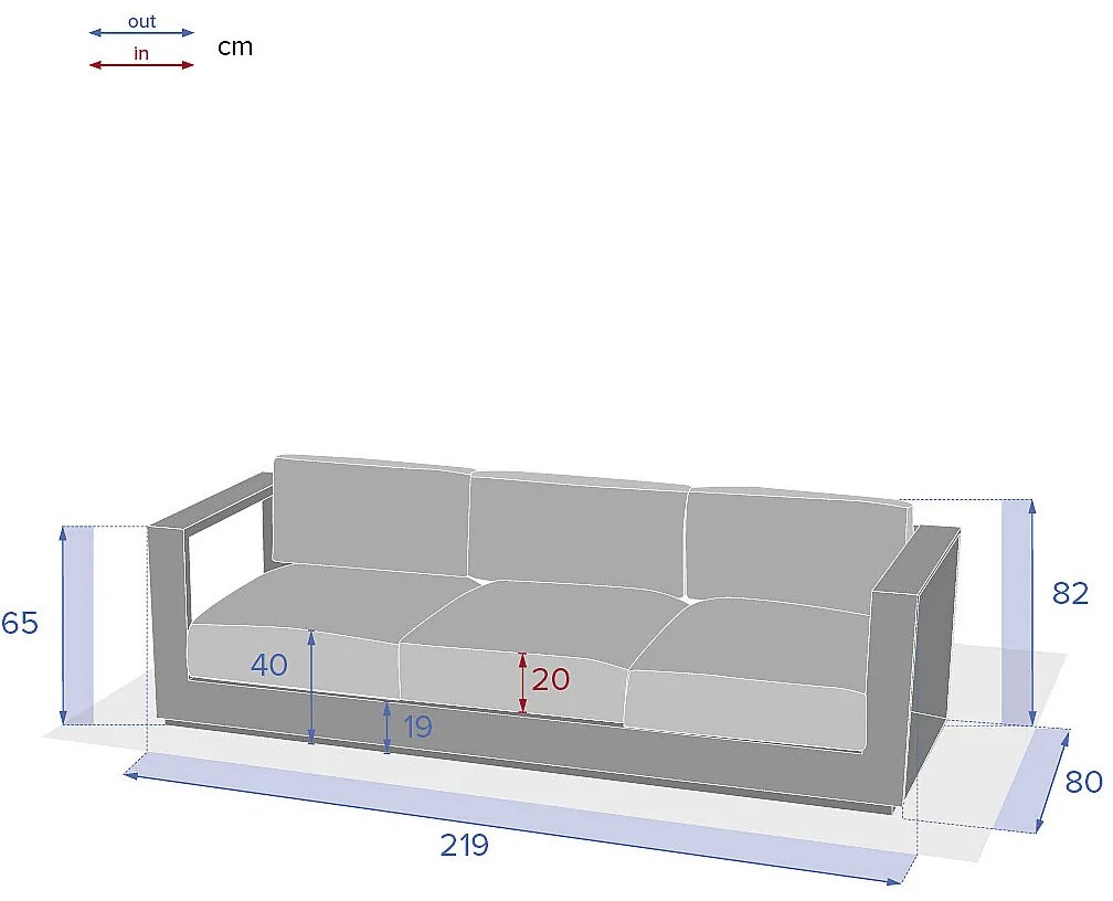 Komplet aluminiowy dla 5 osób MADRID NEW (antracyt)