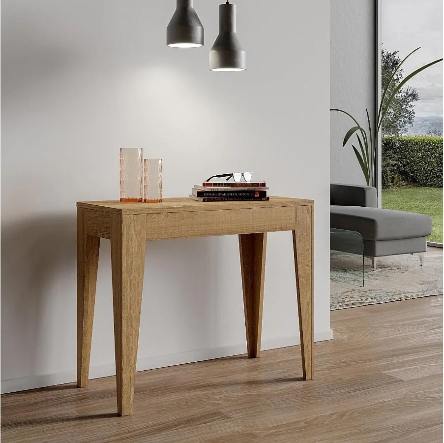 Konsola rozkładana 90x42/198 cm Isotta Small Dąb naturalny
