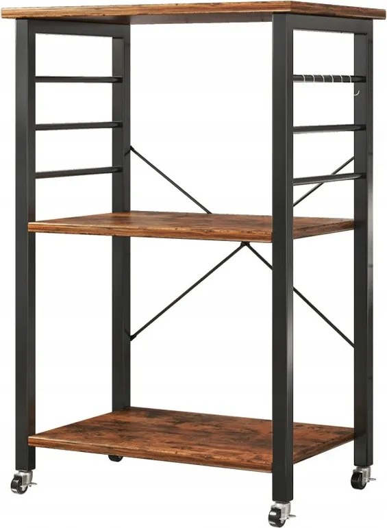 Szafka mobilna na kółkach rustykalna stolik śniadaniowy wózek kuchenny