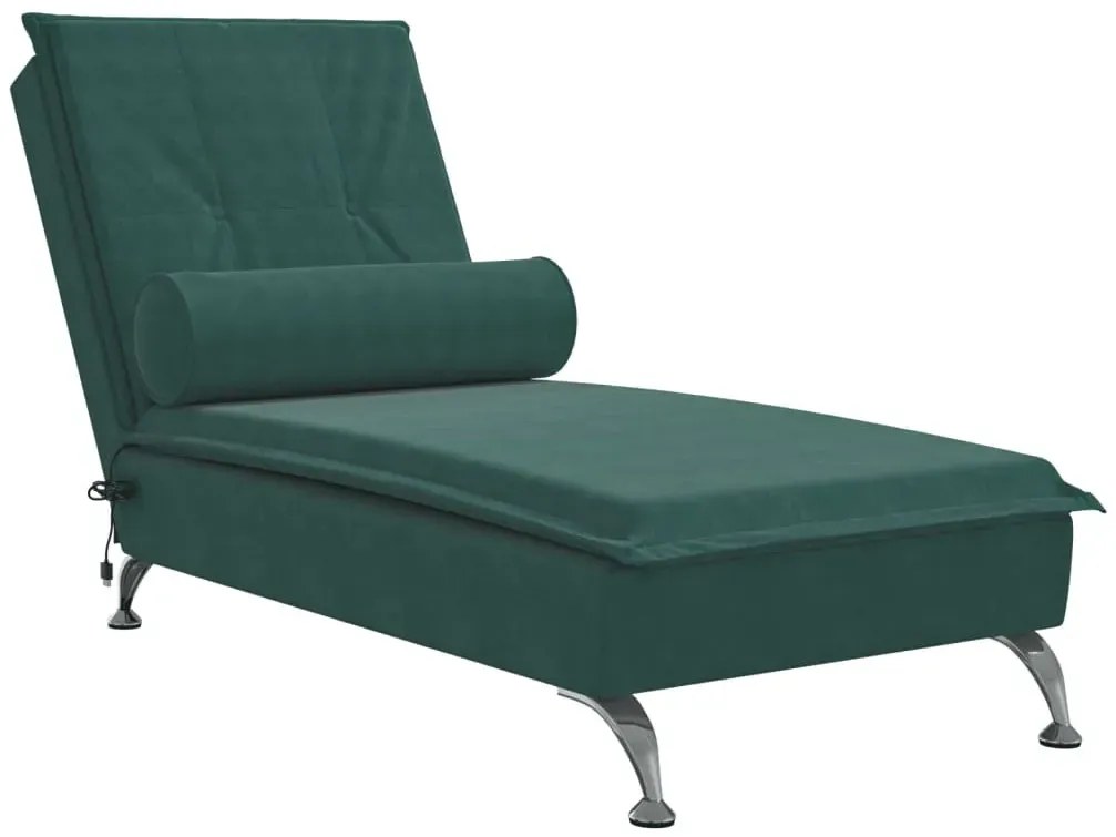 Elegancki zielony szezlong z aksamitną tapicerką W7-E60