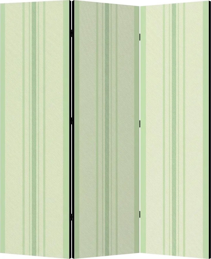 Parawan pokojowy 3-częściowy 135x172 Dwustronny dekoracyjny minimalistyczny Miętowe Pionowe Pasy